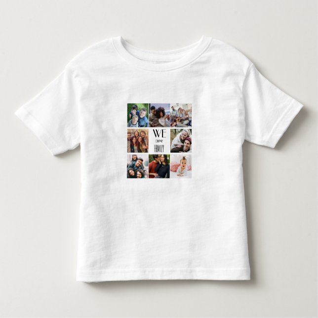Personalisierte Vorlage "Wir sind Familie" Kleinkind T-shirt (Vorderseite)