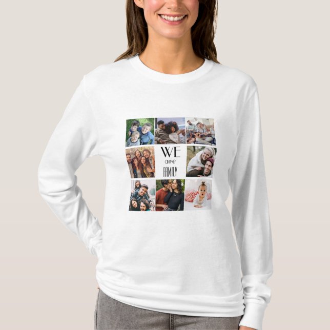 Personalisierte Vorlage "Wir sind Familie" T-Shirt (Vorderseite)