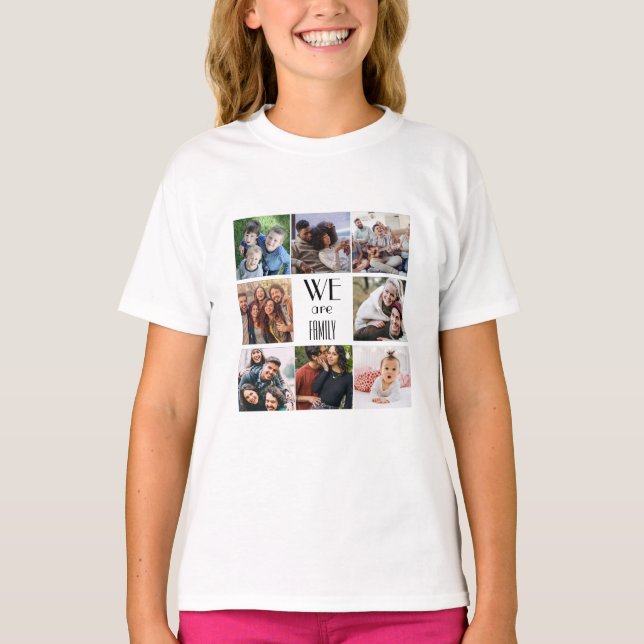 Personalisierte Vorlage "Wir sind Familie" T-Shirt (Vorderseite)