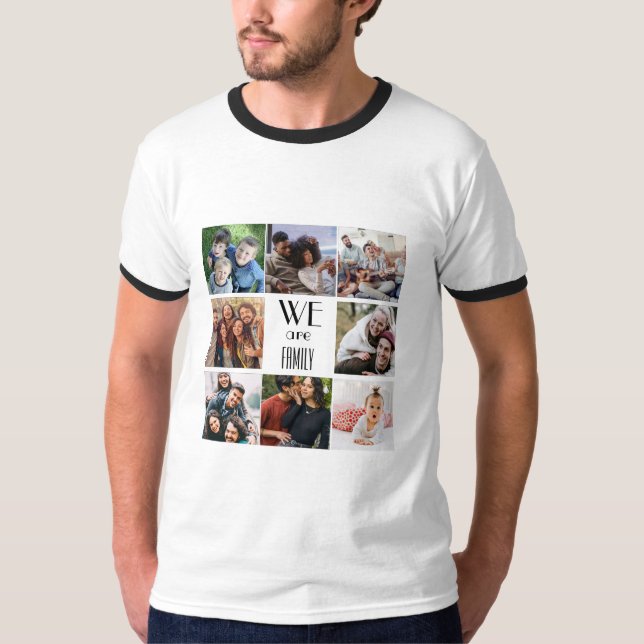 Personalisierte Vorlage "Wir sind Familie" T-Shirt (Vorderseite)