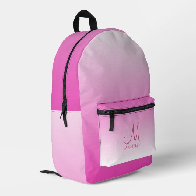 Personalisierte VorlagenGirls mit rosa Farbtönen Bedruckter Rucksack (Rückseitige Ecke links)
