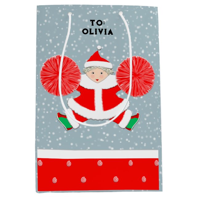 Personalisierte Vorweihnachtszeit Mittlere Geschenktüte (Vorderseite)