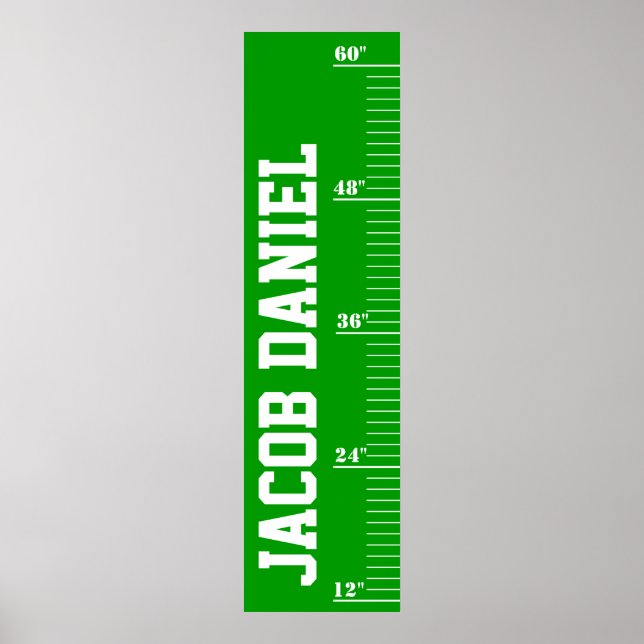 Personalisierte Wachstumstabelle - Feld Poster (Vorne)