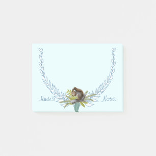 Personalisierte Waldkreaturen Eichhörnchen Post-it Klebezettel