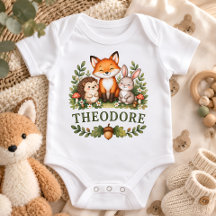 Personalisierte Waldtiere Baby-Name