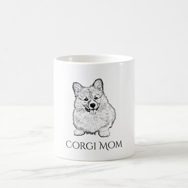 Personalisierte walisische Corgi "Corgi Mama" Tass Kaffeetasse (Mittel)