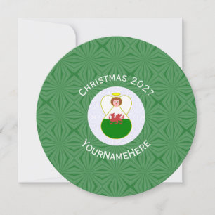 Personalisierte walisische Engel-Weihnachtsflagge  Einladung