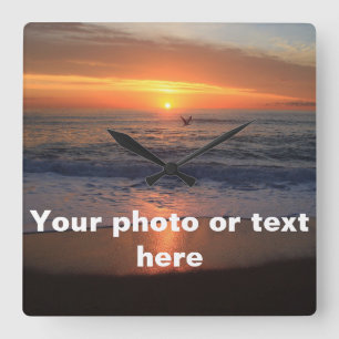 Personalisierte Wall-Uhr Quadratische Wanduhr