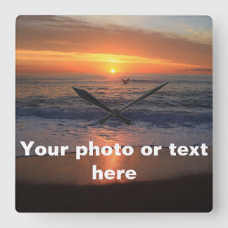 Personalisierte Wall-Uhr Quadratische Wanduhr