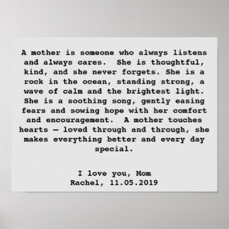 Personalisierte Wandkunstgeschenke für Mama mit Wo Poster