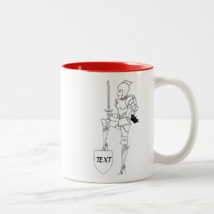 Personalisierte "Warrior" Diva Zwei-Tone-Kaffee-Ta Zweifarbige Tasse