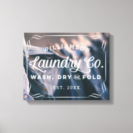 Personalisierte Wäscherei Aqua Wäscherei Co Wash T Leinwanddruck
