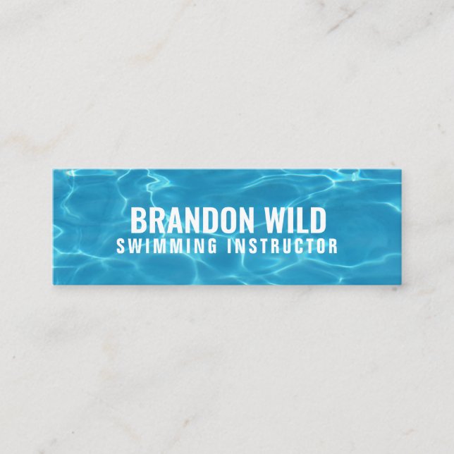 Personalisierte "Wasserarme" soziale Medien Mini Visitenkarte (Vorderseite)