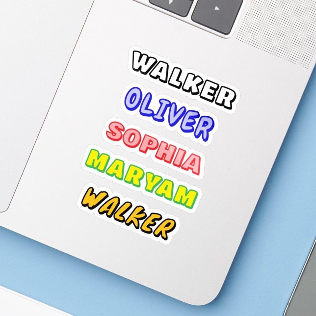 Personalisierte wasserdichte Namensschilder für Au Aufkleber (Waterproof Name Decal - Personalized Vinyl Sticker - NAME STICKER - Customized Stickers, Water bottl)