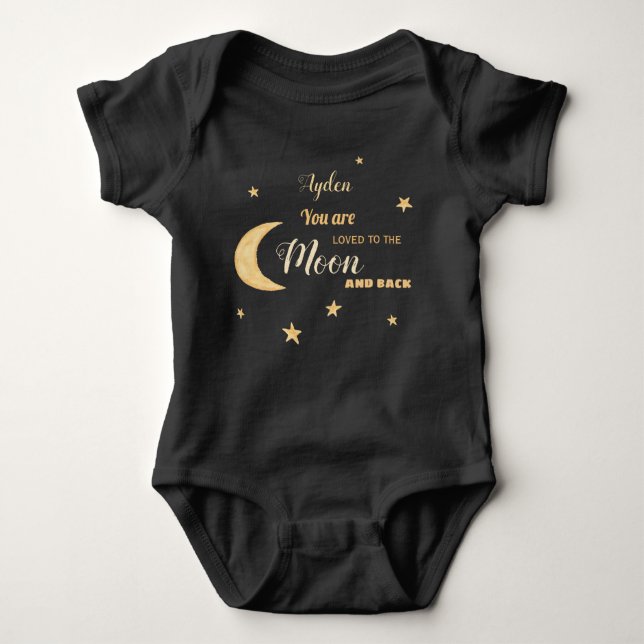 Personalisierte Wasserfarbe Baby Strampler (Vorderseite)