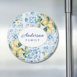 Personalisierte Wasserfarbe Blaue Italienische Fli Magnet