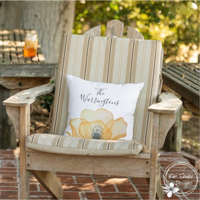 Personalisierte Wasserfarbe Botanisch Kissen (Von Creator hochgeladen)