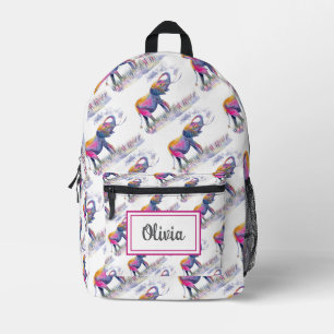 Personalisierte Wasserfarbe Bunte Elefanten Bedruckter Rucksack