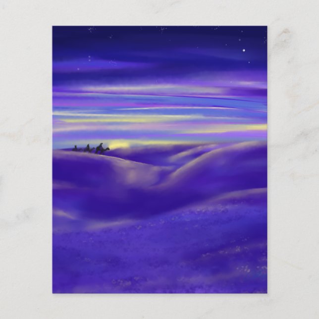 Personalisierte Wasserfarbe Drei Weisen Weihnachte (Vorderseite)