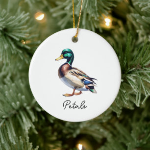 Personalisierte Wasserfarbe-Ente Mallard-Ente Keramik Ornament