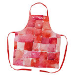 Personalisierte Wasserfarbe Farbe Künstlerrot Schürze<br><div class="desc">Diese personalisierte Schürze zeichnet sich durch ein einzigartiges Muster von roten Aquarellplätzen aus, die für diejenigen konzipiert wurden, die Liebe haben, diese zu kreieren. Ideal zum Malen, Malen oder Kochen der lebendigen Farben und des künstlerischen Flairs machen es zum nachdenklichen Geschenk für Künstler und Kreative, ihren einzigartigen Stil zu präsentieren...</div>