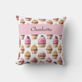 Personalisierte Wasserfarbe für Mädchen Kissen