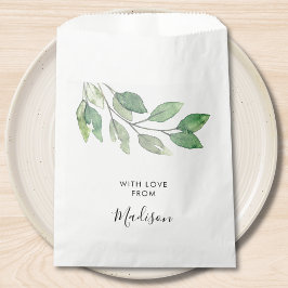 Personalisierte Wasserfarbe Grünpflanzen Geschenktütchen
