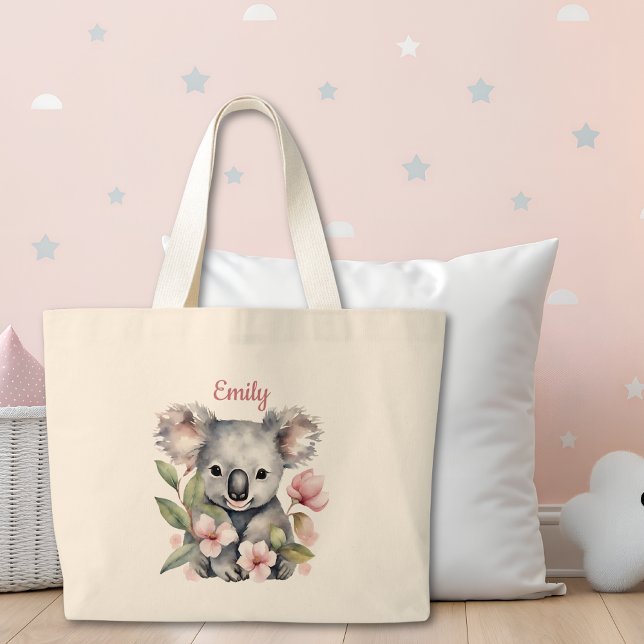 Personalisierte Wasserfarbe Koala Bear Totasche Jumbo Stoffbeutel (Von Creator hochgeladen)