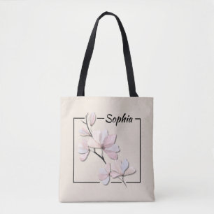 Personalisierte Wasserfarbe Magnolia Blume