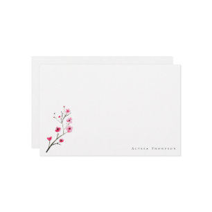 Personalisierte Wasserfarbe Sakura Kirschblossom Briefpapier