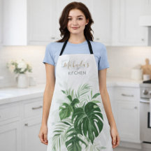 Personalisierte Wasserfarbe Tropische Blätter Grün