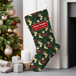 Personalisierte Wasserfarbe Weihnachten Strumpf Cl Großer Weihnachtsstrumpf