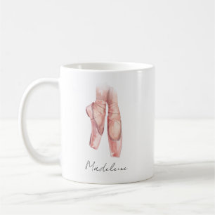 Personalisierte Wasserfarben-Ballettschuhe-Kaffeet Kaffeetasse