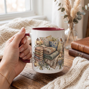Personalisierte Wasserfarben-Lesecke Tasse