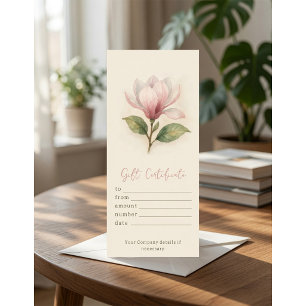 Personalisierte Wasserfarben-Magnolie-Geschenkkart