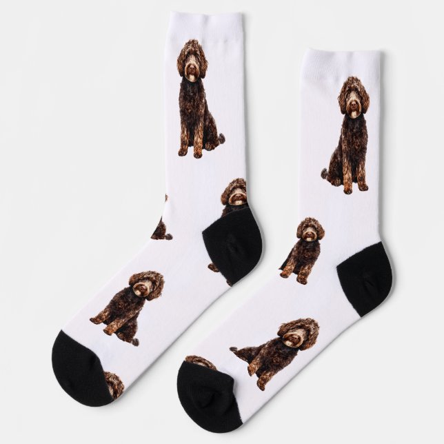 Personalisierte Wasserfarbenleder Socken (Linkes Detail)