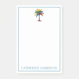 Personalisierte Wasserfarbenpalme Post-it Klebezettel