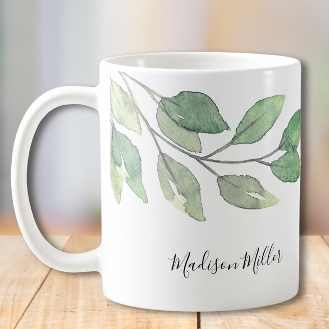 Personalisierte Wasserfarbenwelt Kaffeetasse (Von Creator hochgeladen)
