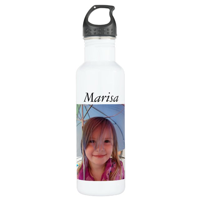 Personalisierte Wasserflasche, Bild hinzufügen! Edelstahlflasche (Vorderseite)