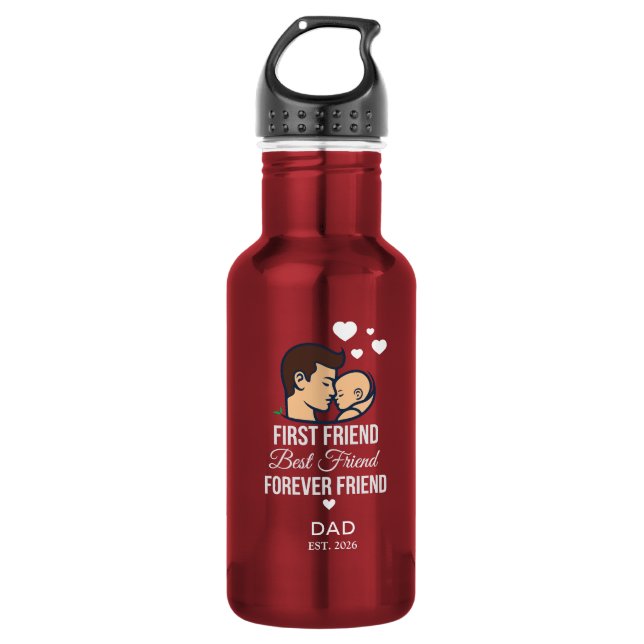 Personalisierte Wasserflasche für den Vater (Vorderseite)