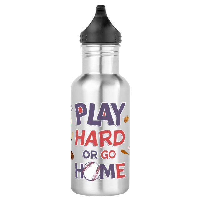 Personalisierte Wasserflasche für Kinder - Basebal (Rechts)
