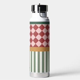 Personalisierte Wasserflasche mit Namen und Muster Trinkflasche