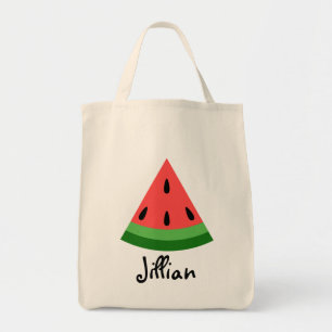 Personalisierte Wassermelone-Scheibe-Tasche Tragetasche