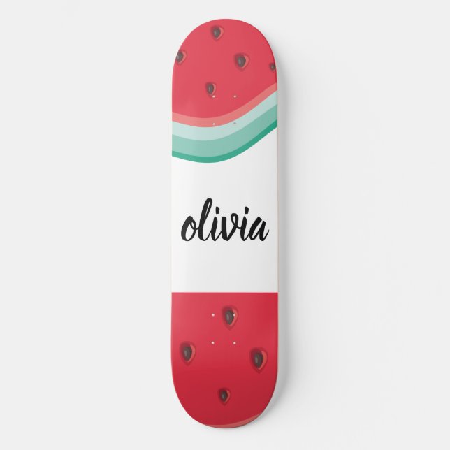 Personalisierte Wassermelone Skateboard (Vorderseite)