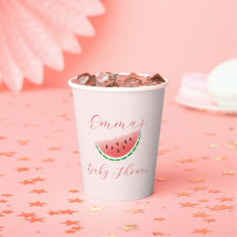 Personalisierte Watermelon-Themenpapierketten Pappbecher