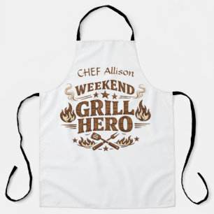 Personalisierte Weekend Grill Hero BBQ-Schürze B Schürze