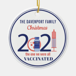 personalisierte Weihnachten 2021 Keramik Ornament