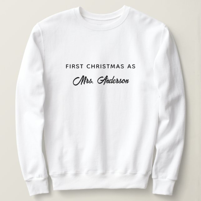 Personalisierte Weihnachten als Trendy Sweatshirt (Design vorne)