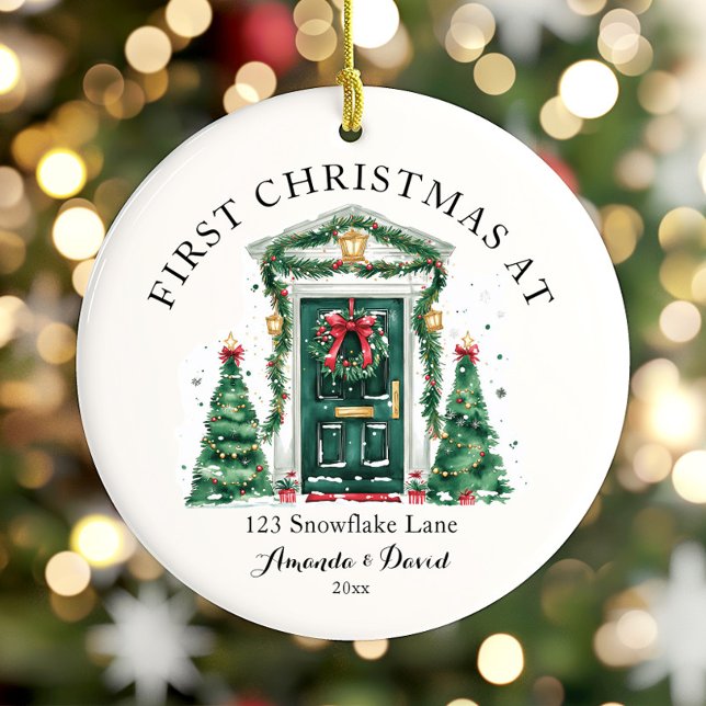 Personalisierte Weihnachten auf unserer neuen Zuha Keramik Ornament (Von Creator hochgeladen)