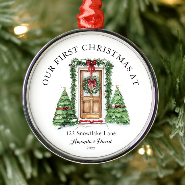 Personalisierte Weihnachten auf unserer neuen Zuha Ornament Aus Metall (Von Creator hochgeladen)